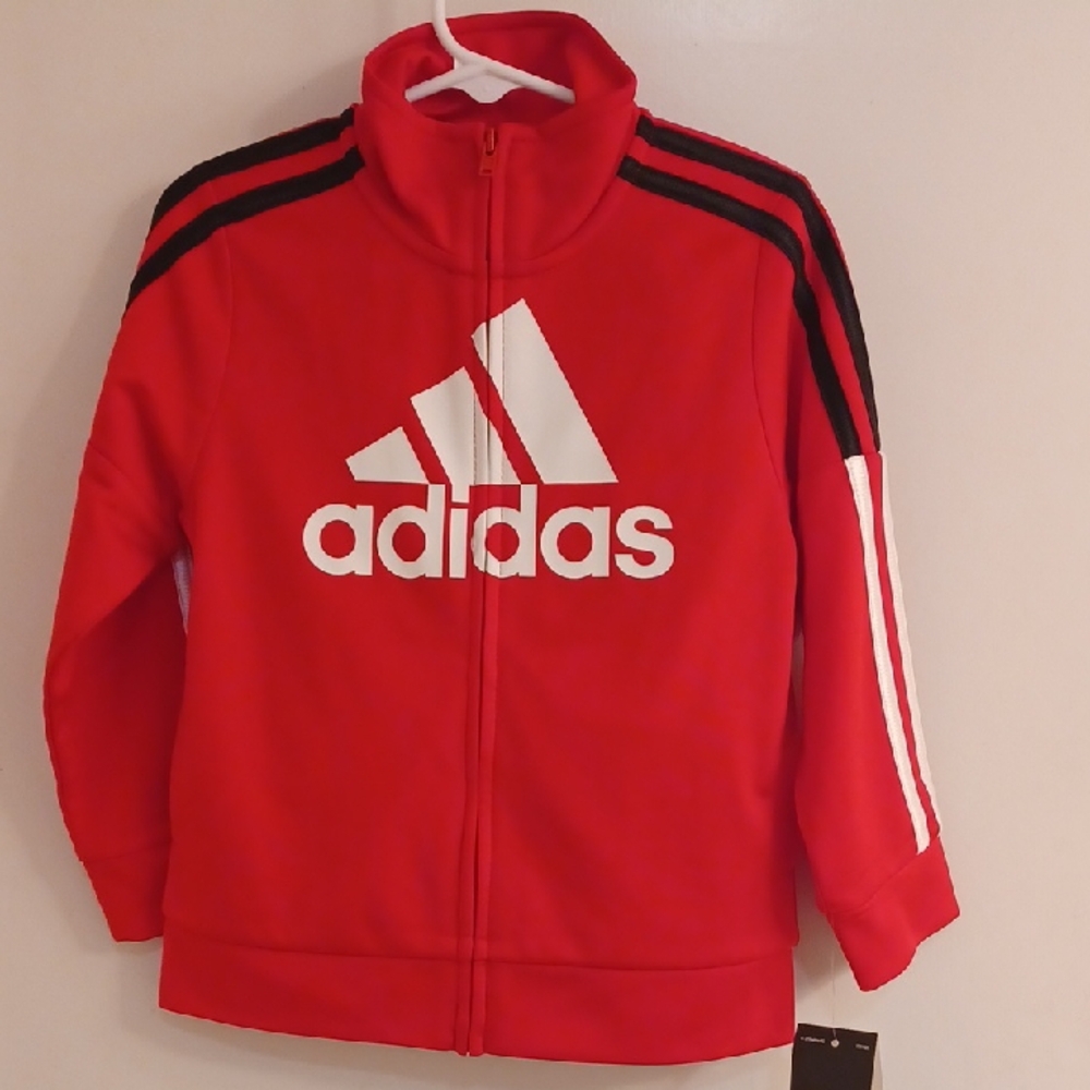 Adidas Kids Red 2 PC Track Suit
